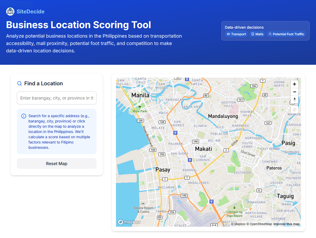 SiteDecide: AI-Powered Location Intelligence for Business Success